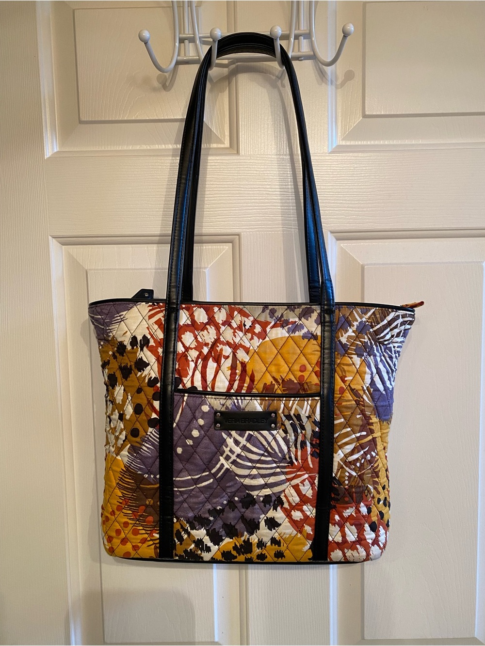 Vera Bradley quilted Multicolor with leather trim and straps